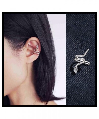 GoodCorset Mall Ear Cuffs Sterling Silver Snake Earrings Climbers Crawler Earrings Hypoallergenic No Piercing Clip on Wrap Ca...