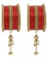 SANARA Traditional Antique Indian Bollywood 30 Pcs Beautiful Wedding Bridal Bangle Set Jewelry Red 2.8 Inches $17.95 Bracelets