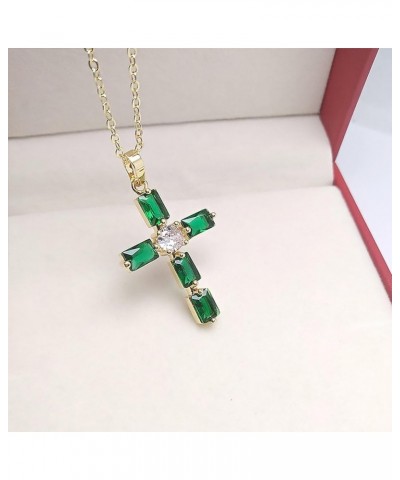 Cross Necklace for Women Gold Chain Necklace for Men Chunky Rhinestone Cross Necklace Layered Cross Pendant Necklaces Birthda...