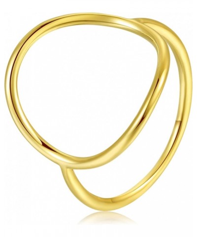 Gold Vermeil Open Circle Ring in Sterling Silver Size 4-9 Gold $9.30 Rings