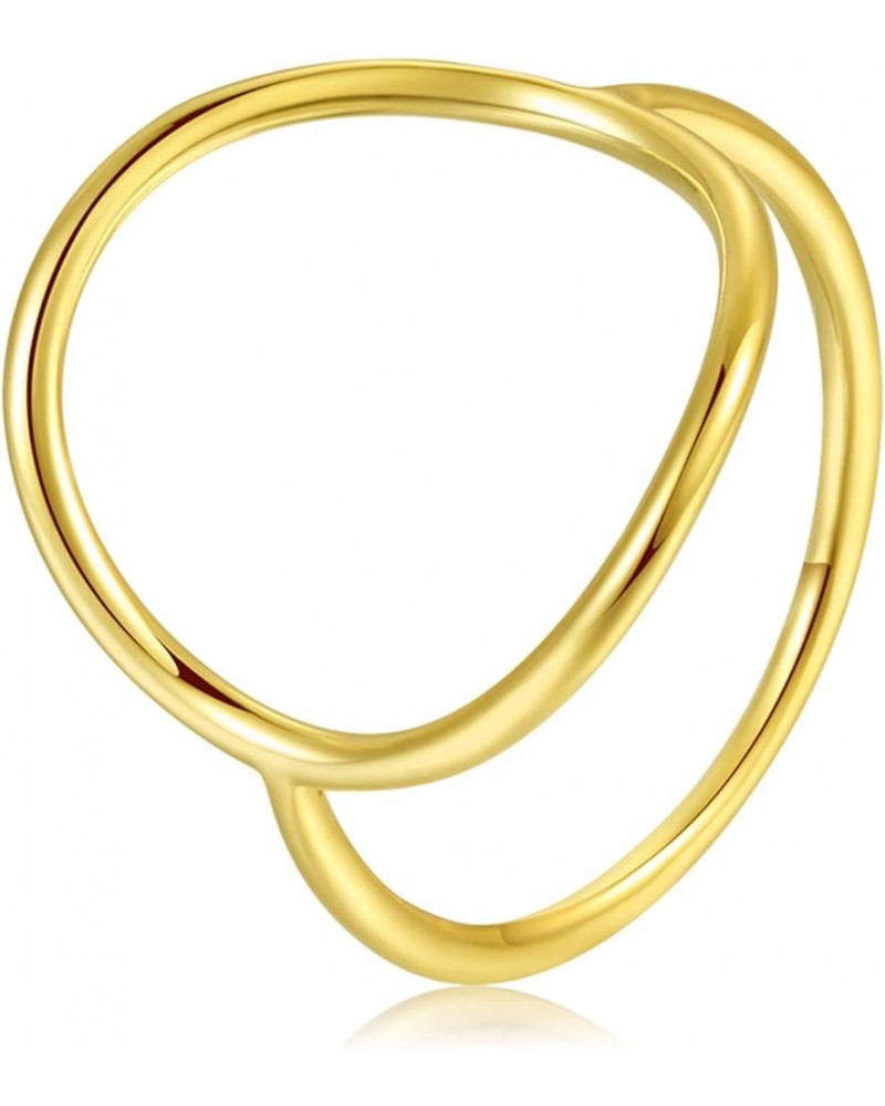 Gold Vermeil Open Circle Ring in Sterling Silver Size 4-9 Gold $9.30 Rings