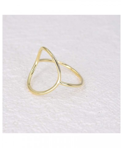 Gold Vermeil Open Circle Ring in Sterling Silver Size 4-9 Gold $9.30 Rings