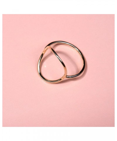 Gold Vermeil Open Circle Ring in Sterling Silver Size 4-9 Gold $9.30 Rings