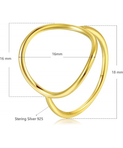 Gold Vermeil Open Circle Ring in Sterling Silver Size 4-9 Gold $9.30 Rings