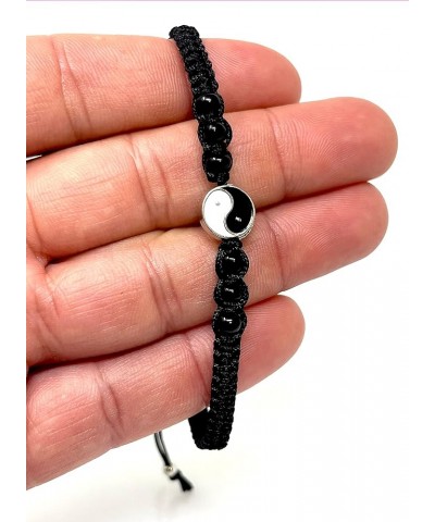 Yin Yang Bracelet Feng Shui Yin Yang Tai-Chi Symbol Bracelet for Balance and Luck - Friendship Gift with Yin Yang Charm and T...