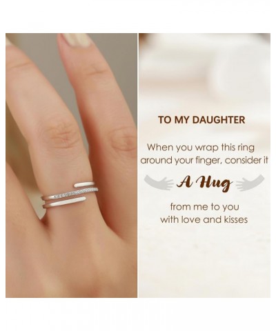 925 Sterling Silver Rings for Women, Mother Daughter Rings, Infinity Ring Promise Ring for Women, Girls, Friends, Birthday Ch...