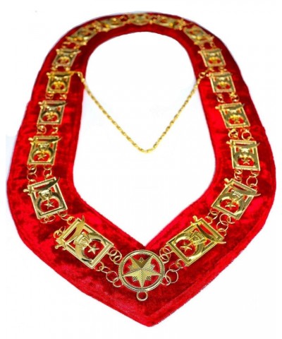 Masonic Collar Shriners Shriner's GOLD PLATED // RED BACKING DMR-600GR $26.00 Necklaces