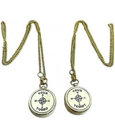 Your Tubbo Brass Compass Necklace Pair - Love Pendent Compass - Your Tubbo Compass Locket $7.82 Necklaces