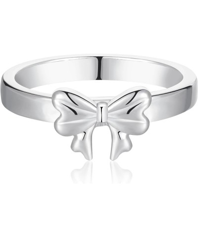 Bow Ring for Women Girl, Gold Bow Rings Jewelry 7 silver $10.79 Rings