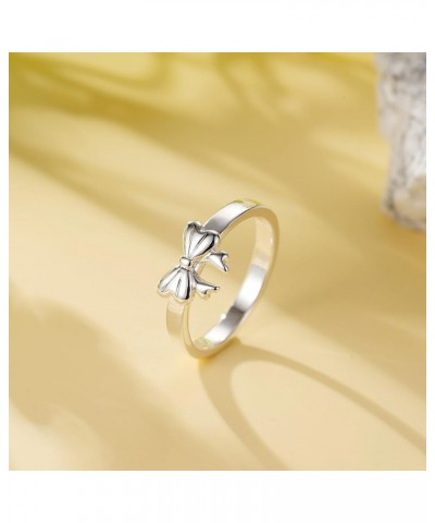 Bow Ring for Women Girl, Gold Bow Rings Jewelry 7 silver $10.79 Rings