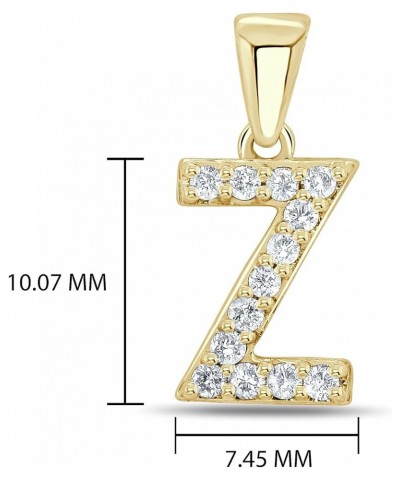 14k Yellow Gold Diamond Initial Pendant Necklace (1/10cttw) with 18-inch chain Z $90.88 Necklaces