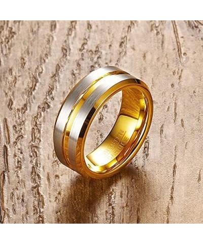 SHNIAN Lord's Prayer Cross Ring hypotenuse Grooved Center Tungsten Carbide Ring Customize Scripture Ring High Polished Weddin...