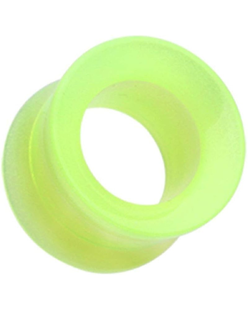 Glow in The Dark Basic Acrylic Double Flared Ear Gauge Tunnel Plug 9/16" (14mm), Green $11.01 Body Jewelry