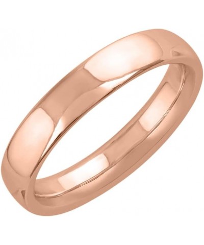 14K Gold 4mm Plain Wedding Band Rose Gold $72.15 Rings