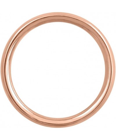 14K Gold 4mm Plain Wedding Band Rose Gold $72.15 Rings