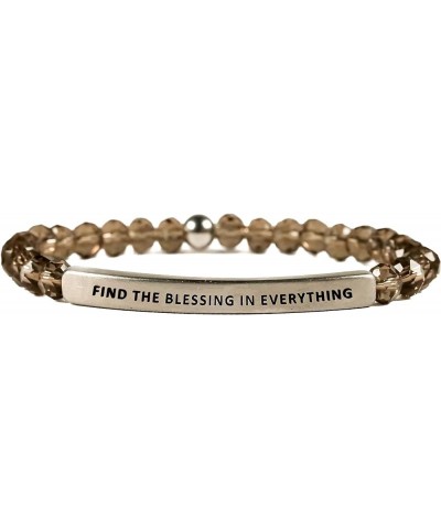 Hope Collection Unisex Stretchable Bracelets (FIND THE BLESSING IN EVERYTHING) Black Diamond $16.47 Others