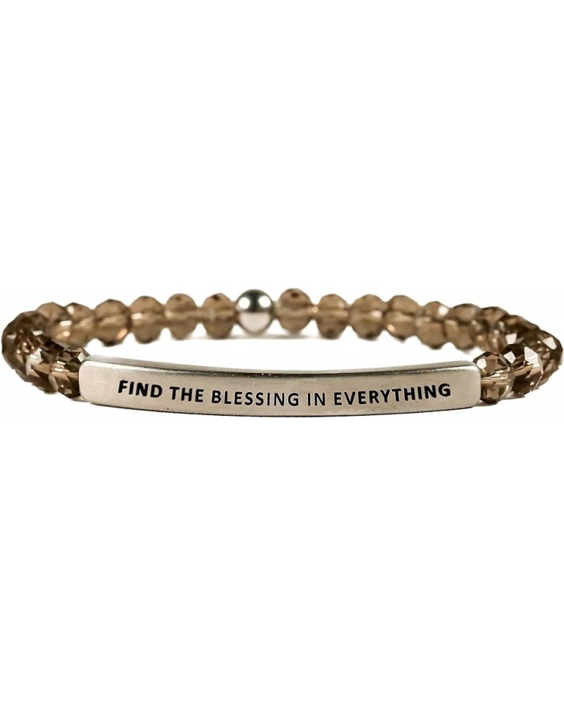 Hope Collection Unisex Stretchable Bracelets (FIND THE BLESSING IN EVERYTHING) Black Diamond $16.47 Others