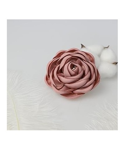 4Pcs Fabric Camellia Flower Pin Brooch and Hair Clip, Elegant Large Floral Brooches for Women Girls Wedding Party Dress Scarf...