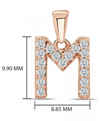 14k Rose Gold Diamond Initial Pendant Necklace (1/10cttw) 18-inch Box Chain M $109.22 Necklaces