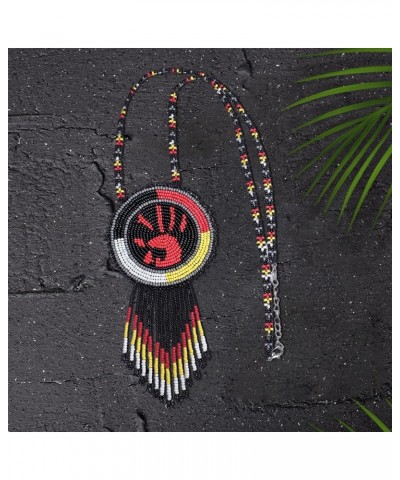 Native American Handmade Premium Necklace For Women, MMIW/Indigenous Women Necklace Pendant Long Beaded Native American Style...