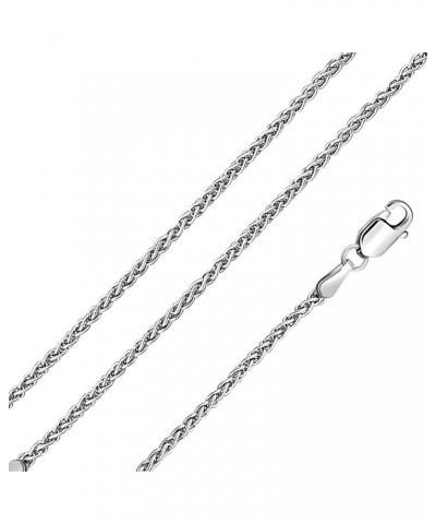 1.5mm, 2mm, 2.5mm, 3mm Sterling Silver Spiga Wheat Rope Chain Necklace 2.0mm-24 $19.32 Necklaces