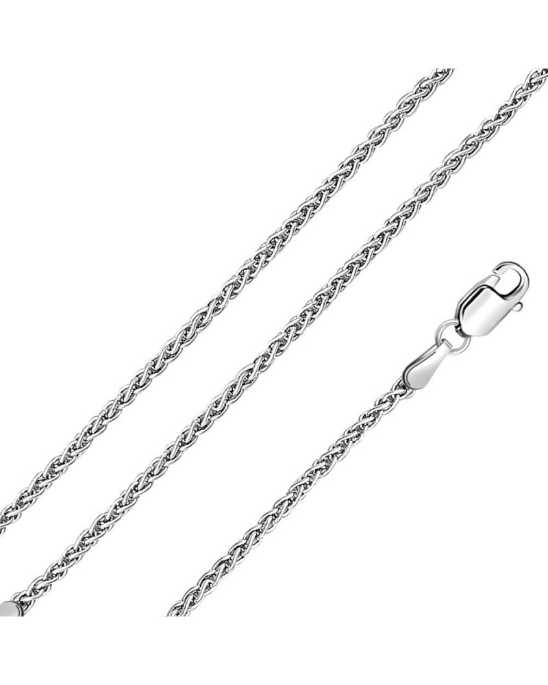 1.5mm, 2mm, 2.5mm, 3mm Sterling Silver Spiga Wheat Rope Chain Necklace 2.0mm-24 $19.32 Necklaces