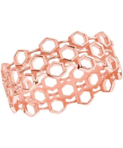 Fine 14k Gold Open Honeycomb Statement Band Rose Gold $70.50 Rings