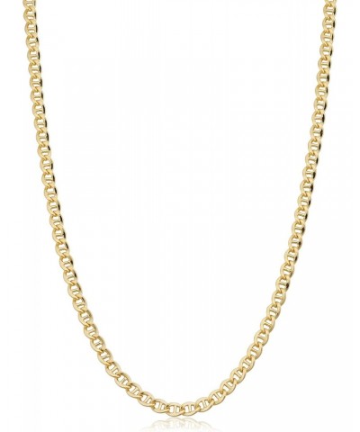 Solid 14k Yellow Gold Filled 4.3 mm Mariner Link Chain Necklace for Men and Women (18, 20, 22, 24, 30 or 36 inch) $40.46 Neck...