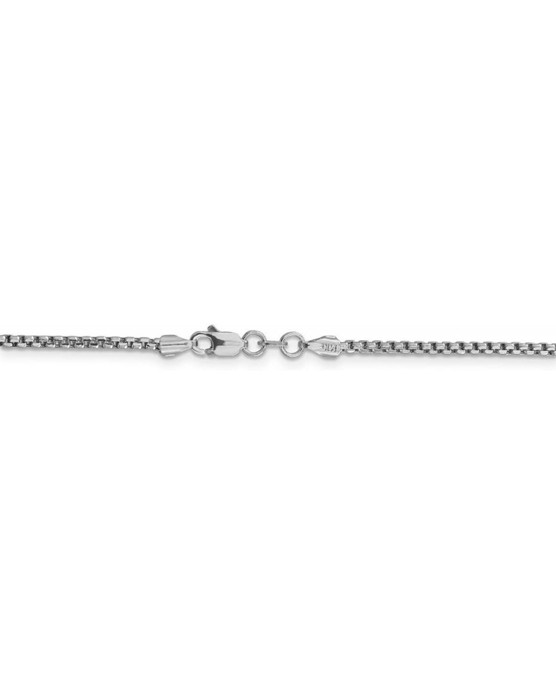 14k White Gold Semi-Solid Rounded Box Chain Necklace or Bracelet 7.0 Inches 1.75 mm $130.51 Necklaces