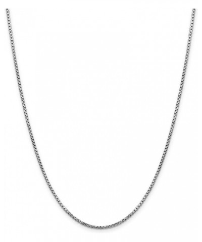 14k White Gold Semi-Solid Rounded Box Chain Necklace or Bracelet 7.0 Inches 1.75 mm $130.51 Necklaces