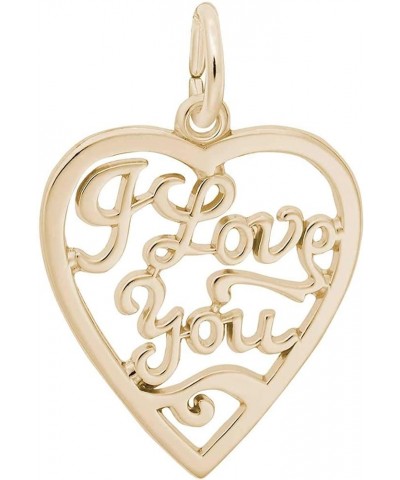 I Love You Charm Yellow Gold $20.54 Bracelets