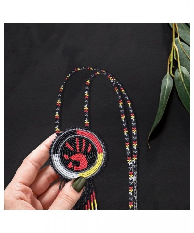 Native American Handmade Premium Necklace For Women, MMIW/Indigenous Women Necklace Pendant Long Beaded Native American Style...