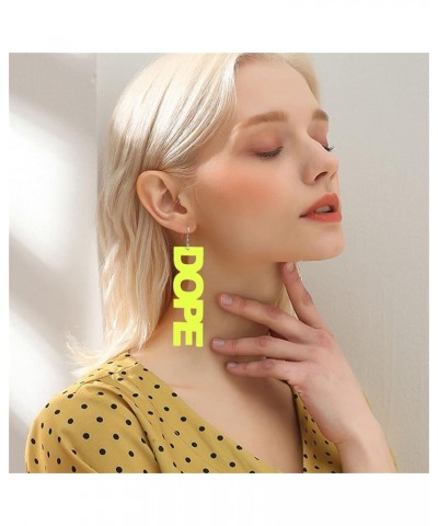 Acrylic Letter Earrings for Women Girls Fashion Black OMG Words Punk Style Lightweight Letters Dangle Drop Earrings Hook Jewe...