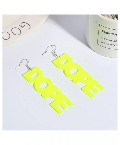 Acrylic Letter Earrings for Women Girls Fashion Black OMG Words Punk Style Lightweight Letters Dangle Drop Earrings Hook Jewe...