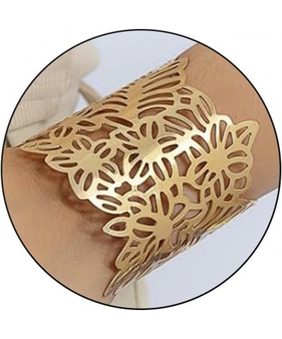 Gold Cuff Bracelets for Women Cuff Bangle Bracelets Irregular Bangle Bracelet Wide Chunky Cuff Bracelet Metal Heart Bracelets...