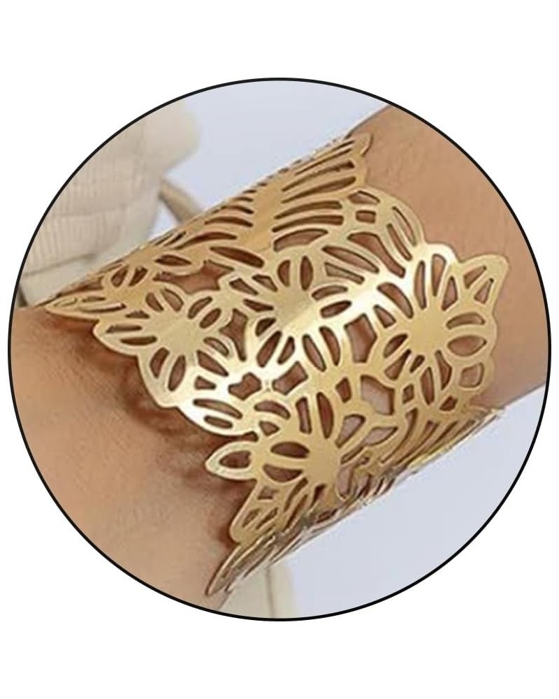 Gold Cuff Bracelets for Women Cuff Bangle Bracelets Irregular Bangle Bracelet Wide Chunky Cuff Bracelet Metal Heart Bracelets...