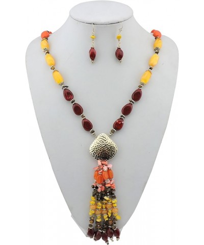 Newest Long Chunky Beads Necklace and Earrings Set for Women Gift 470 $10.99 Jewelry Sets