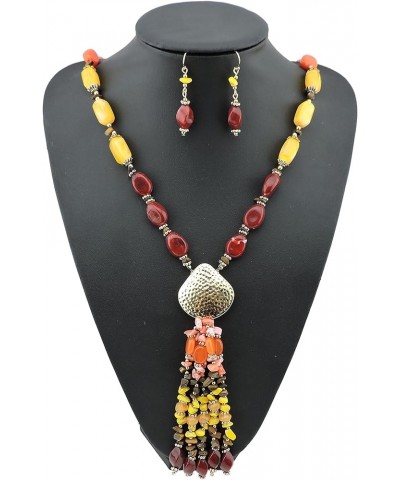 Newest Long Chunky Beads Necklace and Earrings Set for Women Gift 470 $10.99 Jewelry Sets