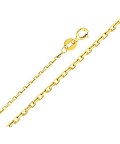 14k Yellow Gold Twisted Cornicello Italian Horn Pendant with 0.9mm Cable Chain Necklace 22.0 Inches $52.40 Necklaces