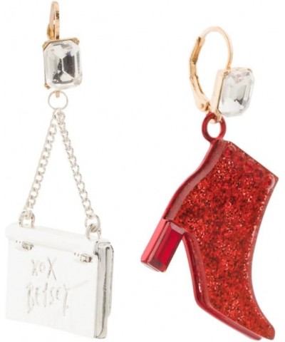 Womens Going All Out Earrings (One Size, Silver Purse/Red High Heel Mismatch) $21.11 Earrings