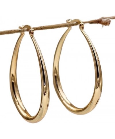 Vintage Metal Hand Engraved Pattern Hoop Earrings Classic Women's Gold Plated Hook Drop Earrings Style 12 $13.78 Earrings