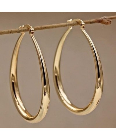 Vintage Metal Hand Engraved Pattern Hoop Earrings Classic Women's Gold Plated Hook Drop Earrings Style 12 $13.78 Earrings