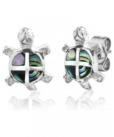 Sterling Silver Abalone Paua Shell Turtle Stud Earrings $12.38 Earrings