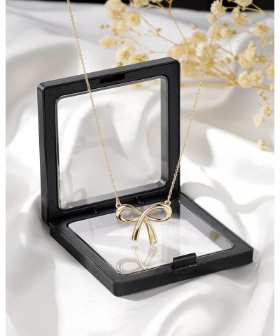 Gold Bow Necklace with Initial A-Z, 14K Gold Bow Tie Chain Jewelry for Women Girls O $8.99 Necklaces