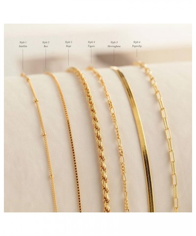 Gold Bracelets for Women, 14K Dainty Gold Plated Stackable Bracelets Trendy Minimalist Gold Bracelet Stack Set Waterproof Cub...