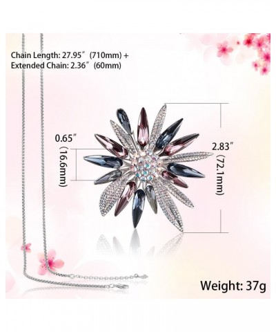 Firework Brooches & Pins Crystal Firework Sweater Necklace with Chain Brooch Pin for Women, girls, ladies $39.74 Brooches & Pins