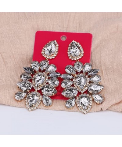 2022 Crystal Statement Earrings Tassel Big Drop Earrings for Women Fashion Rhinestones Jewelry Accessories Women Wholesale E1...