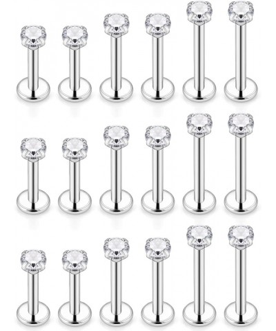 Medusa Piercing Jewelry 18PCS Labret Jewelry Monroe Lip Rings Surgical Steel Cartilage Earring Tragus Studs Helix Piercing Je...