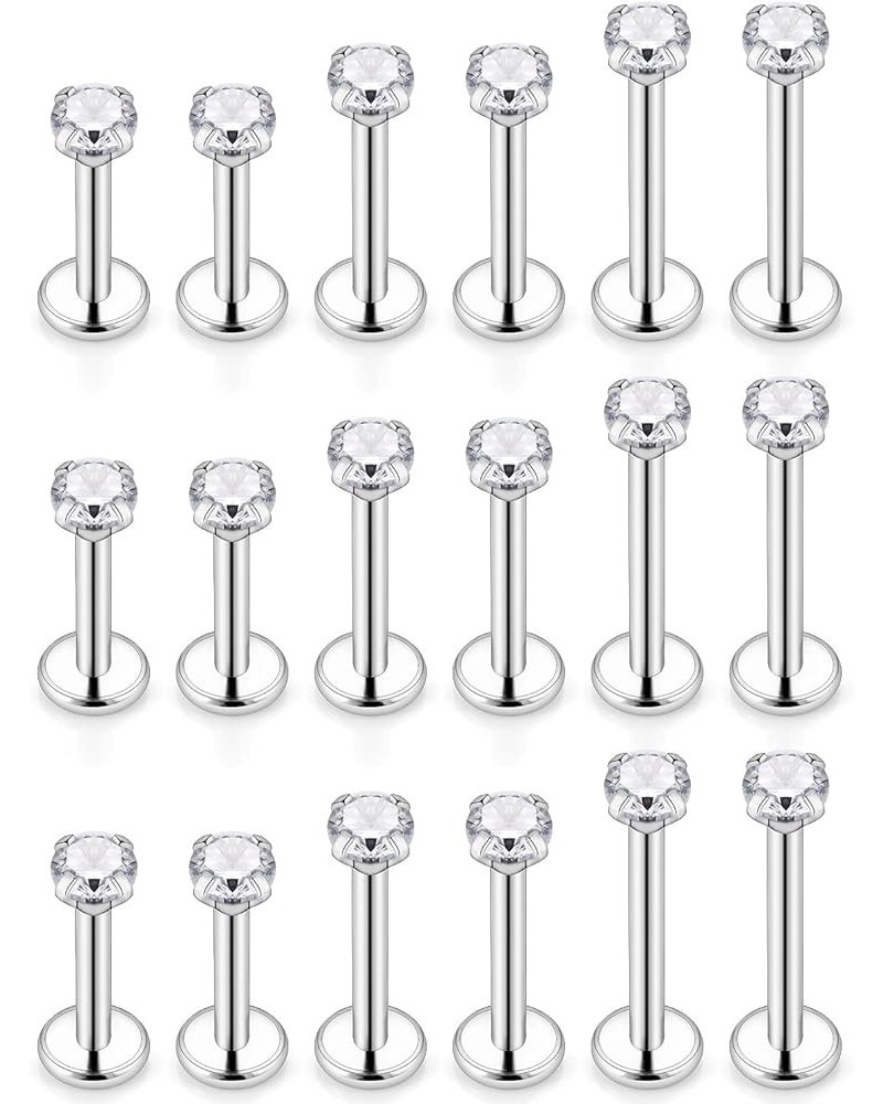 Medusa Piercing Jewelry 18PCS Labret Jewelry Monroe Lip Rings Surgical Steel Cartilage Earring Tragus Studs Helix Piercing Je...