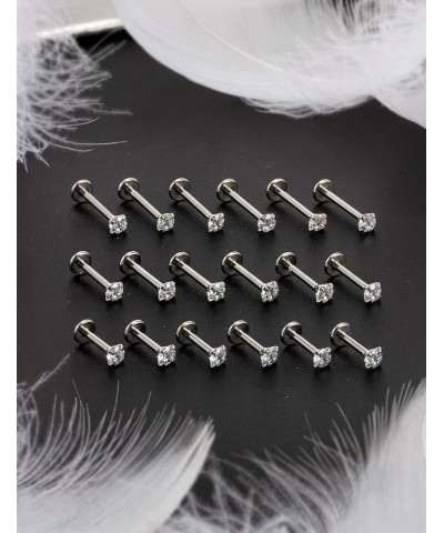 Medusa Piercing Jewelry 18PCS Labret Jewelry Monroe Lip Rings Surgical Steel Cartilage Earring Tragus Studs Helix Piercing Je...